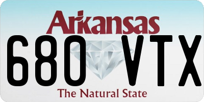 AR license plate 680VTX
