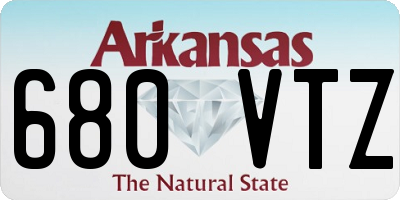 AR license plate 680VTZ