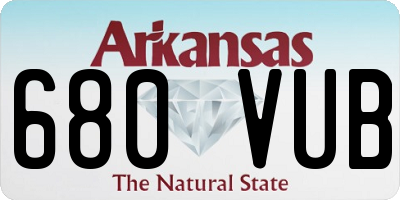 AR license plate 680VUB