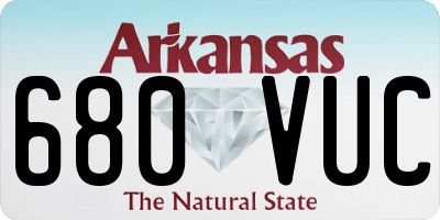 AR license plate 680VUC