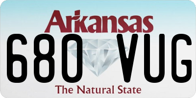AR license plate 680VUG