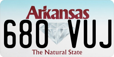 AR license plate 680VUJ