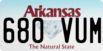 AR license plate 680VUM