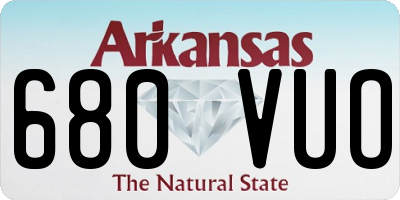 AR license plate 680VUO