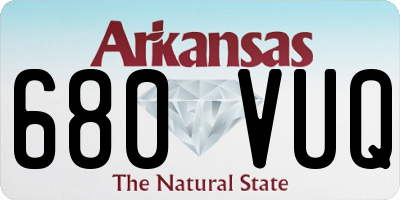 AR license plate 680VUQ