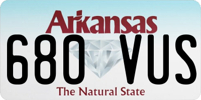 AR license plate 680VUS