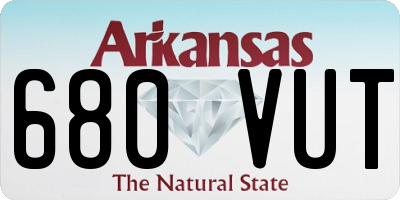 AR license plate 680VUT