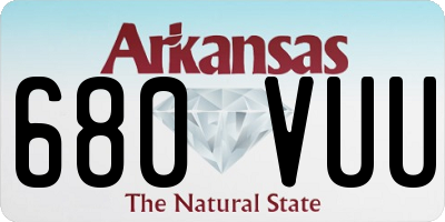 AR license plate 680VUU