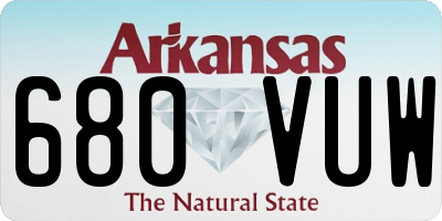 AR license plate 680VUW