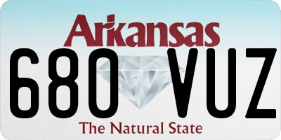 AR license plate 680VUZ