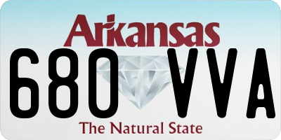 AR license plate 680VVA
