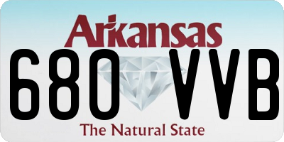 AR license plate 680VVB