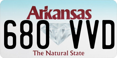 AR license plate 680VVD