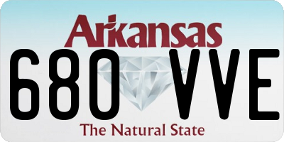 AR license plate 680VVE