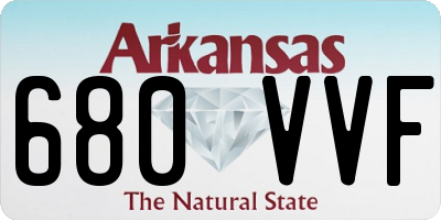 AR license plate 680VVF