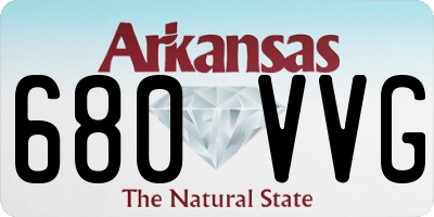 AR license plate 680VVG