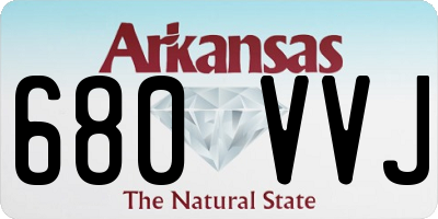 AR license plate 680VVJ