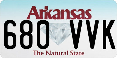 AR license plate 680VVK