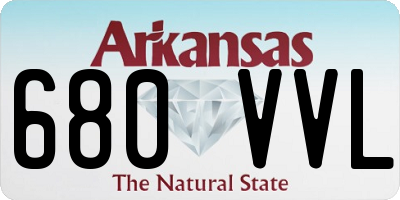 AR license plate 680VVL