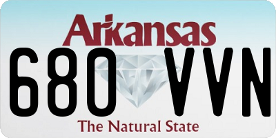 AR license plate 680VVN
