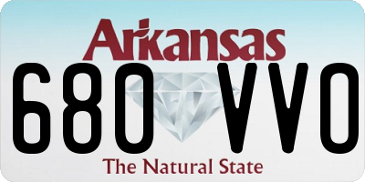 AR license plate 680VVO
