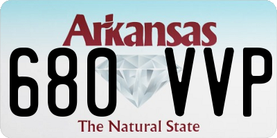 AR license plate 680VVP