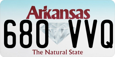 AR license plate 680VVQ