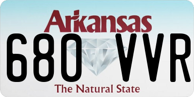 AR license plate 680VVR