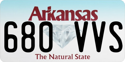 AR license plate 680VVS