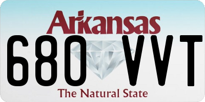 AR license plate 680VVT
