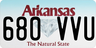 AR license plate 680VVU