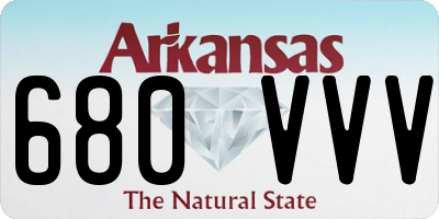 AR license plate 680VVV