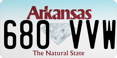AR license plate 680VVW