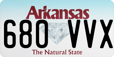 AR license plate 680VVX