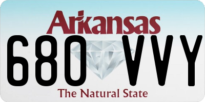 AR license plate 680VVY