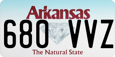 AR license plate 680VVZ