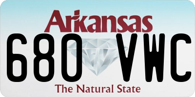 AR license plate 680VWC