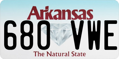 AR license plate 680VWE