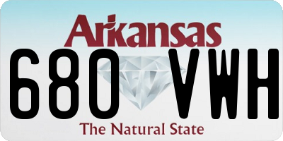 AR license plate 680VWH
