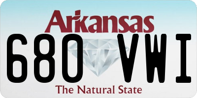 AR license plate 680VWI