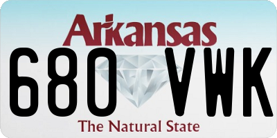 AR license plate 680VWK