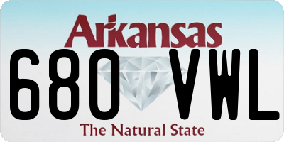 AR license plate 680VWL