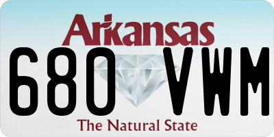 AR license plate 680VWM