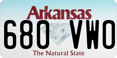 AR license plate 680VWO