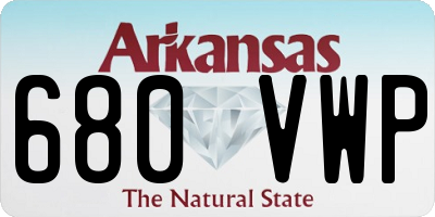 AR license plate 680VWP
