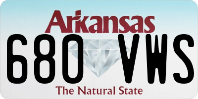 AR license plate 680VWS