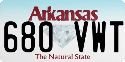 AR license plate 680VWT