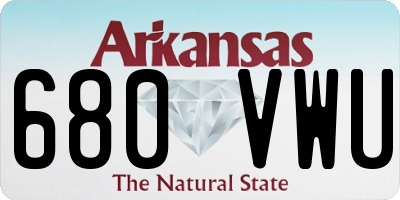 AR license plate 680VWU