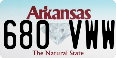 AR license plate 680VWW