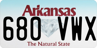 AR license plate 680VWX
